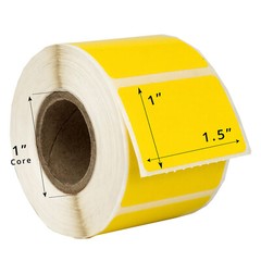 ZEBRA ELTRON 1.5×1 COLOR 1-1/2″ x 1″ YELLOW Direct Thermal Labels 2 Rolls / 520