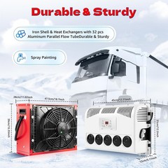 12V 11000 BTU Truck Air Conditioner Split AC For Semi Trucks Bus RV Caravan US