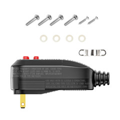 GFCI Replacement Plug Assembly Auto Reset 15 Amp 2 Prongs, 5 Years Warranty