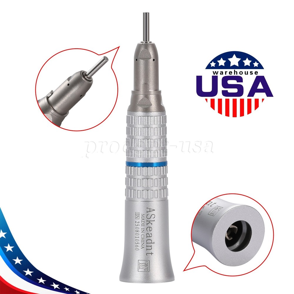 ASKEADNT Dental Slow Speed Handpiece Contra Angle/Straight Nosecone/Air Motor 4H