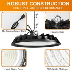 20Pack 500W UFO Led High Bay Light Industrial Commercial Factory Warehouse Light