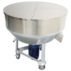 200KG/440LBS Stainless Feed Mixer Granular Plastic Mixer Machine W/Wheel 220V