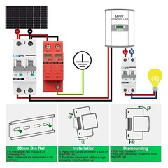 Surge Protector Protective Device DC 1000V 2Pole 40kA Lighting Arrester Device