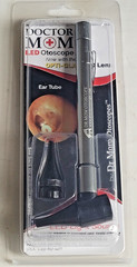 Dr. Mom Slimline LED Pocket Otoscope w/ Soft White Natural Hue Light – Stainless