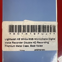 Professional Digital Voice Recorder 8gb White New Open Box