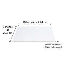 [5-Pack] SimbaLux® Acrylic Sheet Clear 8”x10” 0.08” Thick (2mm) Plexiglass