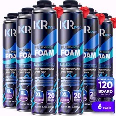 Spray Foam Insulation Can (6 x 23.1 oz. (655 g)) Expanding Foam Sealant