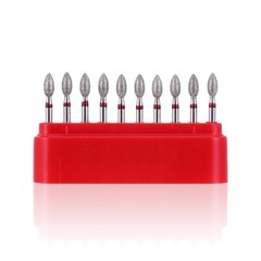 10Pcs Dental FG Diamond Burs Football #368-023F Fine Red DEFEND Friction Grip
