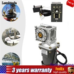 AC 110V 180W Worm Geared Motor with Speed Controller Electric Motor Gear Motor