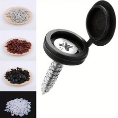 50PCS Plastic Screw Cover Caps Hinged Snap Bolt Nut Protective Furniture Covers