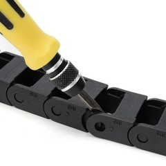R18 10mm x 15mm Black Plastic Cable Wire Carrier Drag Chain 1M Length