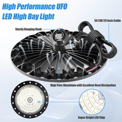 8 Pack 300W UFO LED High Bay Light Shop Industrial Commercial Factory Warehouse