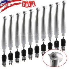 10 Pcs NSK Style Dental High Speed Turbine Handpiece+4 Hole Quick Coupling YBNK4