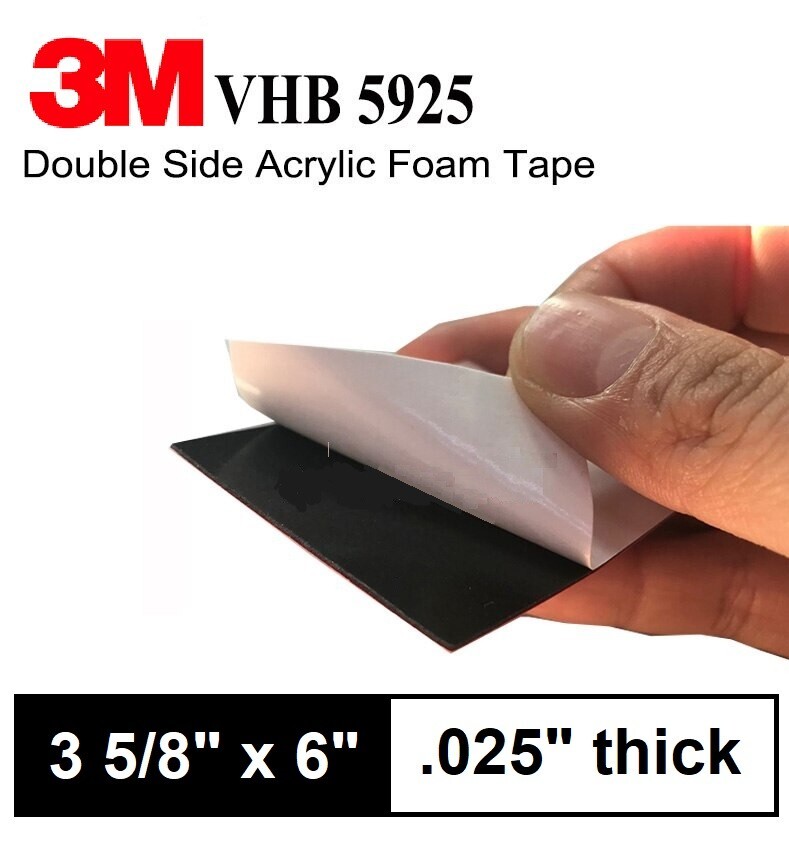 3M 5925 VERY HIGH BOND DOUBLE SIDED PAD 3-5/8″ W x 6″ L x .025″T