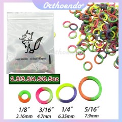 1Pack=100pc Dental Orthodontic Rubber Bands Elastics Latex Braces Force 16 Sizes