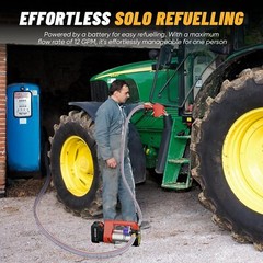 Cordless Fuel Transfer Pump Battery Operated 12GPM Diesel Transfer Pump 4000mah
