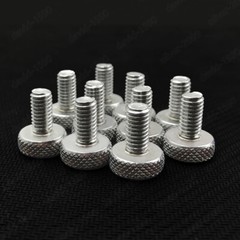 Select M3 M4 M5 M6 Aluminum Alloy 6063 Knurled Thumb Screw Round Large Flat Head