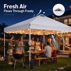 Kripowa 10X10 Pop Up Canopy Tent Waterproof Uv Blocking Heavy Duty Steel Frame