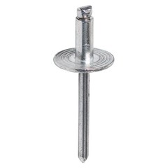 Aluminum Large Flange Pop Rivets, Dome Head Open-End Blind, 1/8″-3/16″ Bulk