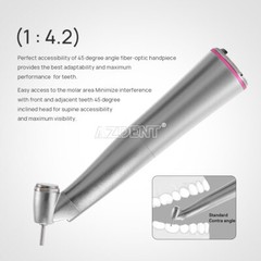 Dental Fiber Optic LED 1:1 1:4.2 1:5 Contra Angle Handpiece E-type