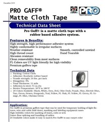 Pro Tapes Pro Gaffer Tape Black 2″ x 55 yds. -w