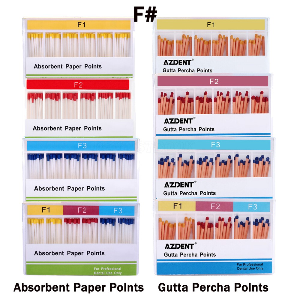 Dental Endo Gutta Percha Points & Absorbent Paper Points F# Endodontics Root USe