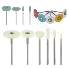 Dental Lab Ceramic Diamond Polisher Rubber Porcelain Wheel Discs Burs HP 2.35mm