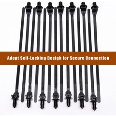 Benliu 20Pcs Cable Zip Ties, 8.3×0.2 inch Heavy 8.3×0.2inch (20Pcs), Black
