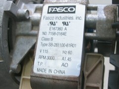 FASCO 7158-0164E Draft Inducer Blower Motor Assembly 7058-0280