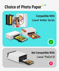 Liene Amber M100/M200/M110/M210 4×6″ Photo Printer 4-x-6-inch Inches, White