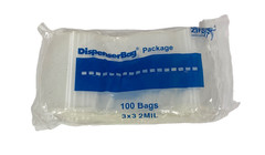 100 Reloc Zippit Bags 3×3 Zip Seal Lock Clear 2mil Poly Zip Slide Lock Bag 3″