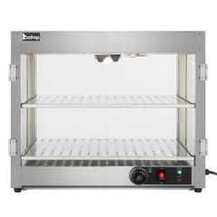 2 Tier Electric 800W Food Warmer Display Case Commercial Food Pizza Showcase New