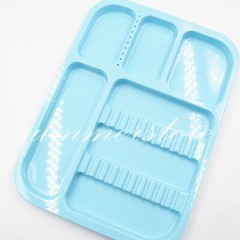1 Pc Light Blue Dental 135ºC Autoclavable Plastic Divided Type Separate Trays