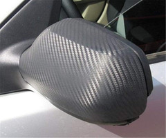 3D Carbon Fiber Vinyl Sheet Roll Twill Weave Wrap Self-Adhesive 12×60 Black