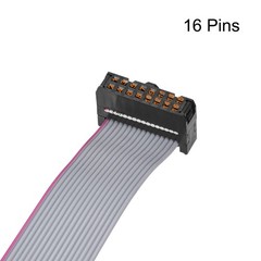 IDC Wire Flat Ribbon Cable FC/FC Connector A-type 16-Pin 2.54mm Pitch 50cm Gray
