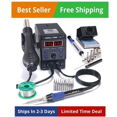 8786D I 2 in 1 Hot Air Rework and Soldering Iron Station with 10 Solder Iron …