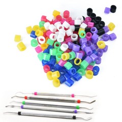 10Packs Dental Autoclavable 135ºC Bands Ring Recognition Silicone Color Large