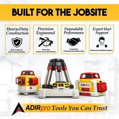 14 ft Telescoping Aluminum Leveling Rod with Bubble Level & Case