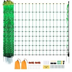 Electric Netting Fence Kit Sheep Fencing 42″H x 164’L with Posts Spikes