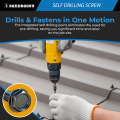 #10 x 3/4″ Self Drilling Screws | Hex Head Sheet Metal Screw | Zinc – Sandbaggy