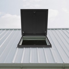 Aluminum Alloy Roof Hatch 27.5*27.5in Roof Access Hatch Roof Security Door Black