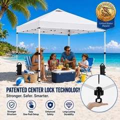 Kripowa 10X10 Pop Up Canopy Tent Waterproof Uv Blocking Heavy Duty Steel Frame