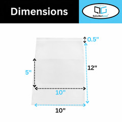 2 Mil Clear Reclosable Plastic Poly Bags 10″ x 12″ with White Block 10000 Packs