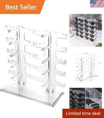 Space-Saving 2-Row Eyewear Holder – Lightweight Display for 10 Pairs of Glasses