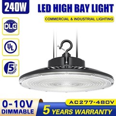 480V 240W LED UFO High Bay Light Warehouse Gym Workshop High Bay Light Dimmable