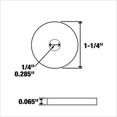 1/4 In. X 1-1/4 In. Stainless Fender Washer (20-Pack) Free Ship NEW