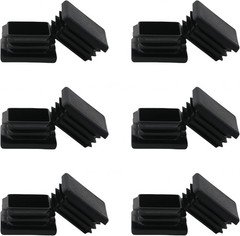 2 Inch 2X2 Square Tube End Cap Plastic Plugs 12 Pack, 2 Inch 2X2 Square Tubing