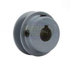 Cast Iron 2″ Single Groove Pulley Belt A Section 4L V Style for 5/8″ Keyed Shaft