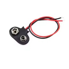 9V 15cm Battery Connector T Type Clip Plug Wire Cord Leads 9 Volt 5PCS