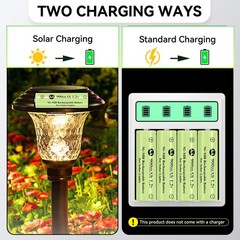 AA 1.2V 900mAh Ni-MH Rechargeable Battery, Double A green